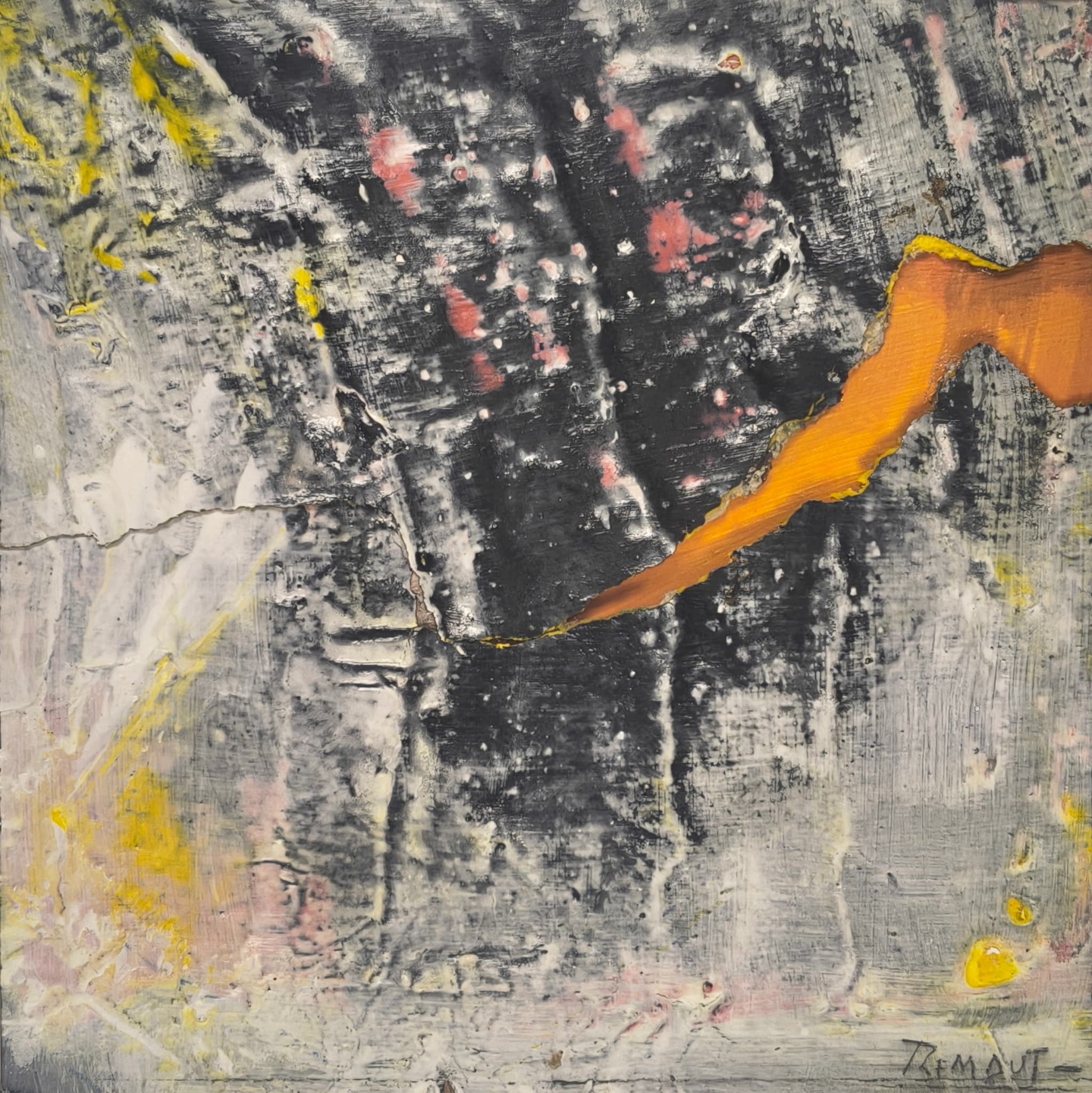 Make Art Not War (2023) — Mixed media acrylic on canvas by Belgian artist Roger Remaut