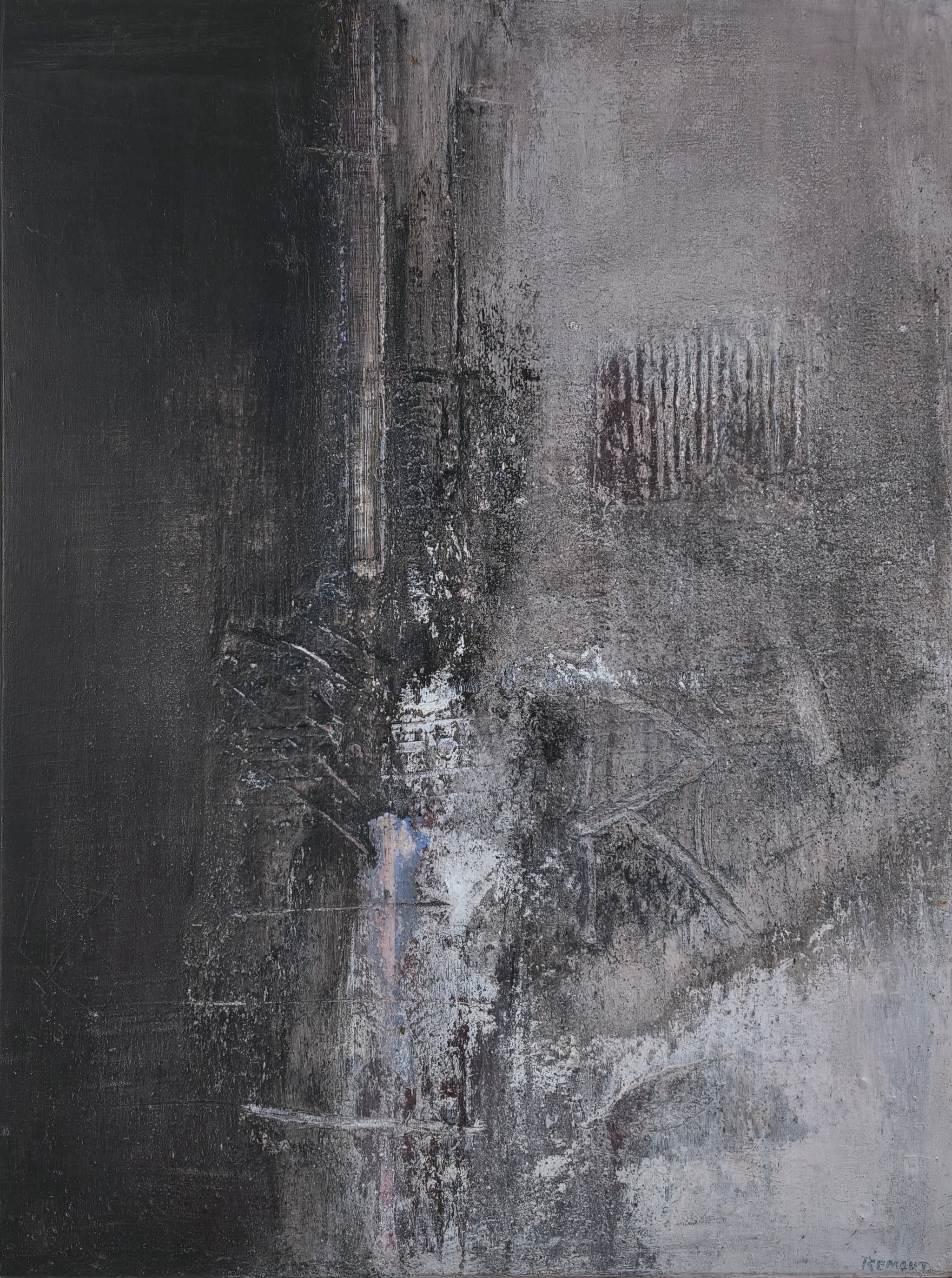 Monologue Intérieur (1997) — Mixed media on board by Belgian artist Roger Remaut