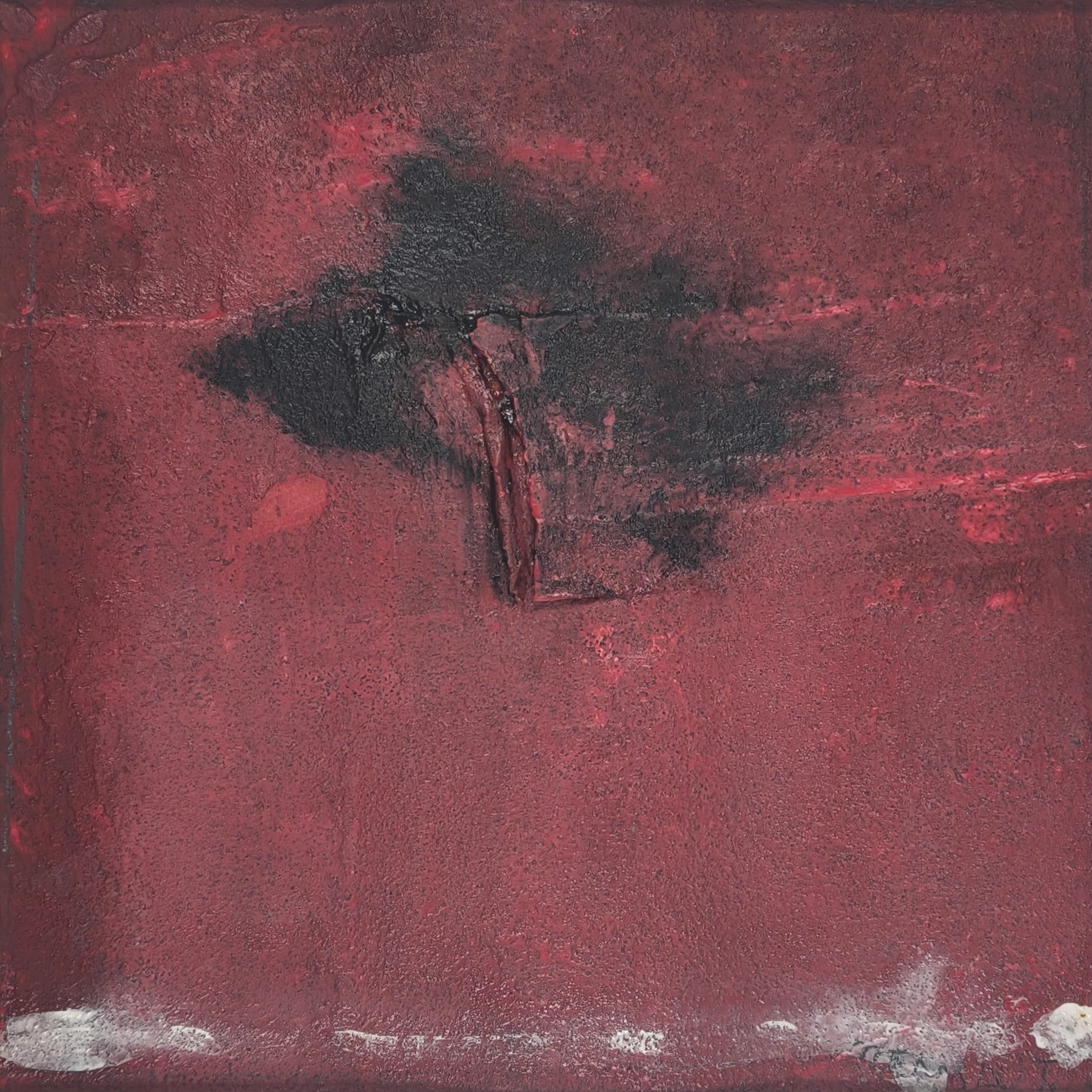 More than Nothing (2025) — Acrylic on cardboard by Belgian artist Roger Remaut