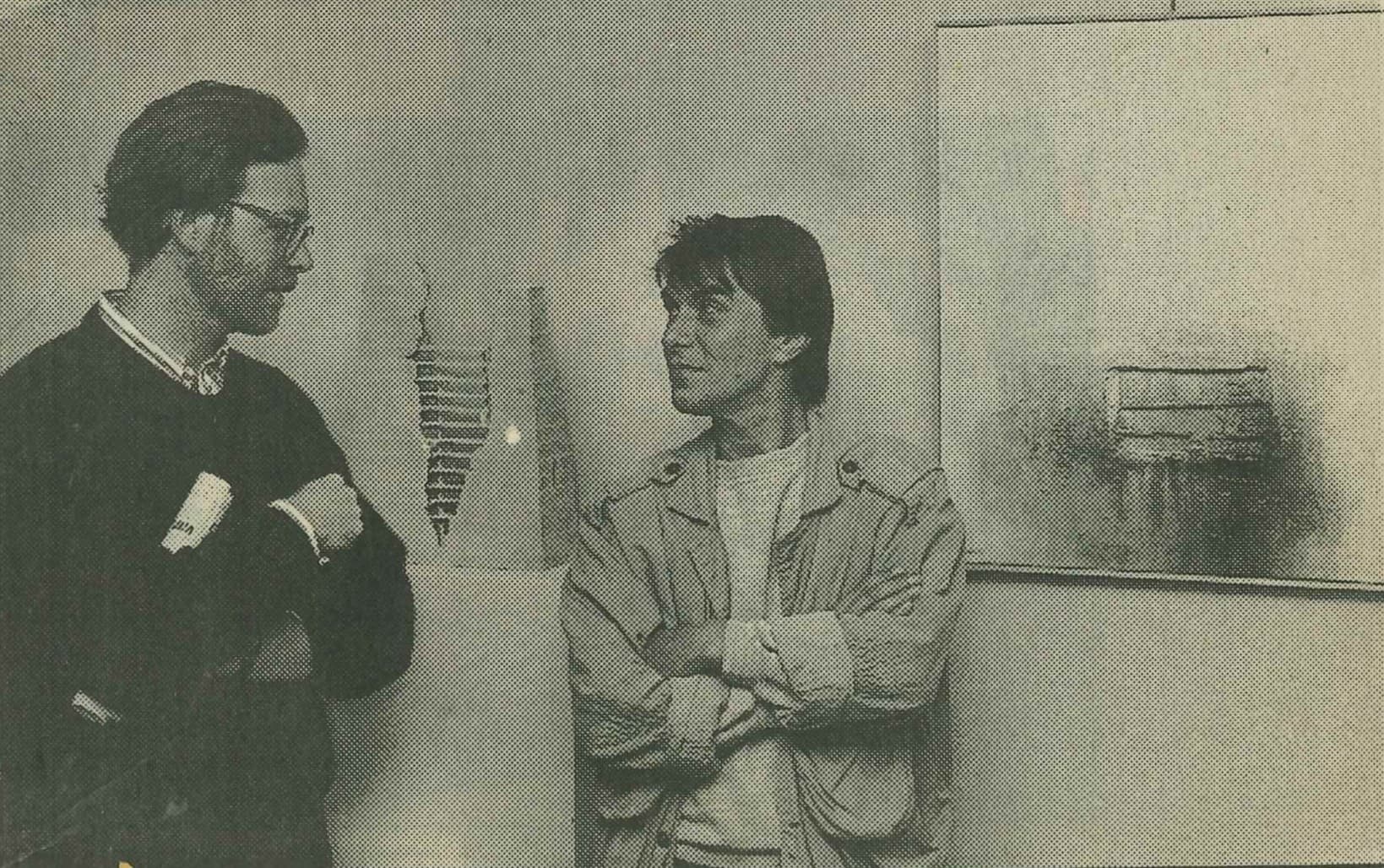 Phillip Minnaert and Roger Remaut at Gallery De Peperbusse, Ostend, 1980s