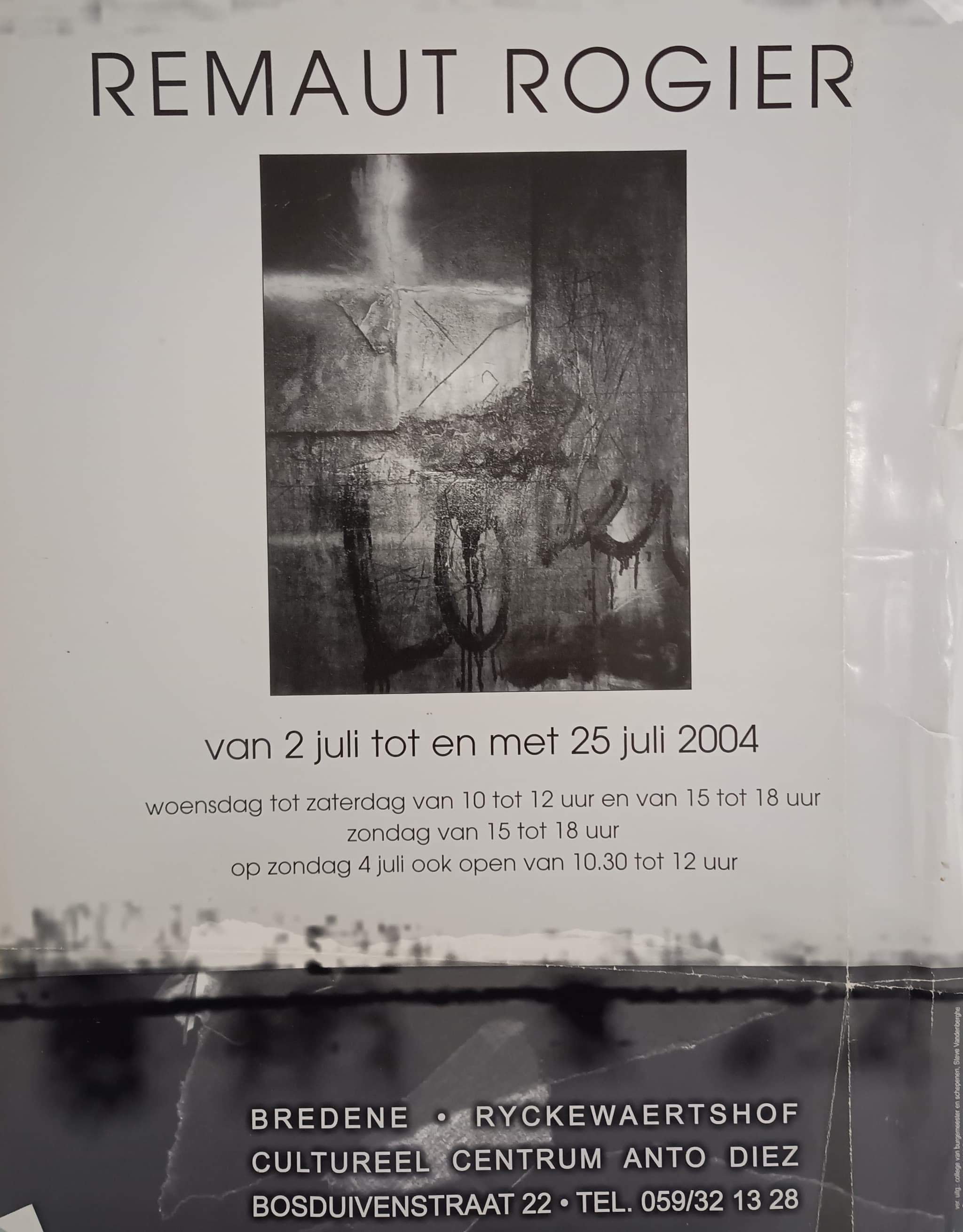 Cartaz de exposição individual — Roger Remaut, Bredene, 2004