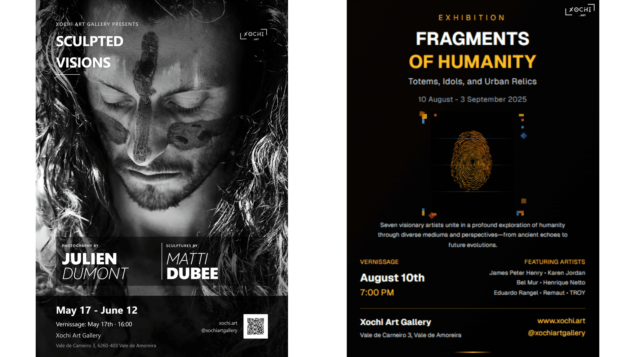 Sculpted Visions/ Fragments of Humanity Flyers