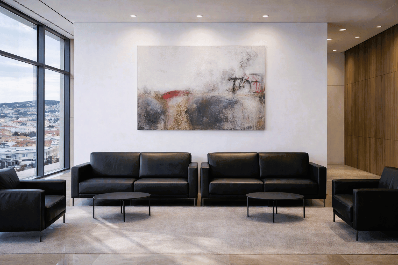 Art for waiting rooms. Untitled Forever by Roger Remaut. Xochi Corporate Art Leasing.