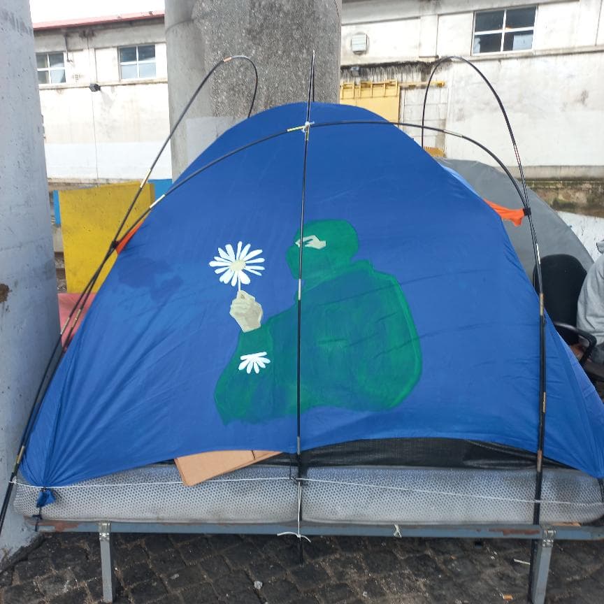 Painted tent by João Marques